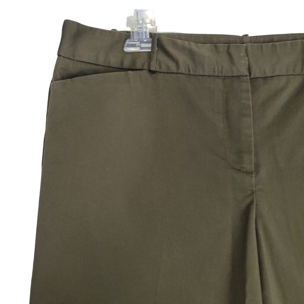 Liz Claiborne Emma Straight Leg Ankle Length  Green Womens Dress Pants Size 12 - Picture 3 of 15